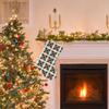 Festive Christmas Design Christmas Hanging Stocking Plush Stocking Decor Red Green Retro Quilt Festive Printed Design Cozy Winter Accessory Decorations Indoor Stockings 18X12 Inches(1 Pack) view 4