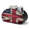 FekiLoot USA Uk Flag Remote Control Holder, PU Leather Remote Control Organizer Box Stationery Remote Control Box Desk Storage Organizer for DVDs,Glasses,Pens,Media Players view 1