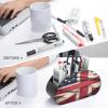 FekiLoot USA Uk Flag Remote Control Holder, PU Leather Remote Control Organizer Box Stationery Remote Control Box Desk Storage Organizer for DVDs,Glasses,Pens,Media Players view 3