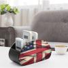 FekiLoot USA Uk Flag Remote Control Holder, PU Leather Remote Control Organizer Box Stationery Remote Control Box Desk Storage Organizer for DVDs,Glasses,Pens,Media Players view 4