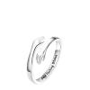 For Friends- You are my favorite bitch Hug Ring,S925 Sterling Silver Hug Rings for Women Adjustable Hugging Hands Open Ring,Best Birthday Gift Christmas Gift view 1