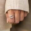 For Friends- You are my favorite bitch Hug Ring,S925 Sterling Silver Hug Rings for Women Adjustable Hugging Hands Open Ring,Best Birthday Gift Christmas Gift view 3