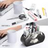 FekiLoot Wolves Love Under The Moon Wild Animal Remote Control Holder, PU Leather Remote Control Organizer Box Stationery Remote Control Box Desk Storage Organizer for DVDs,Glasses,Pens,Media Players view 3