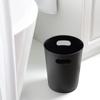 Basic 2.64 Gallon Plastic Wastebasket with Cut Out Handles in Rich Black for Bathroom, Bedroom, or Office view 2