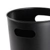 Basic 2.64 Gallon Plastic Wastebasket with Cut Out Handles in Rich Black for Bathroom, Bedroom, or Office view 3