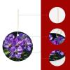 2025 Annual Christmas Ceramic Violets in Bloom Ornaments Elegant Decorative Christmas Hanging Art Ornaments Decorations for Xmas Tree Wreath Holiday Party Wedding Keepsake Gift view 4