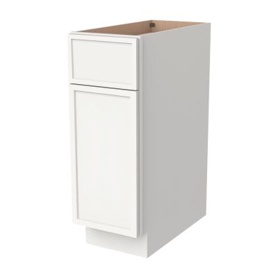 HCIOAN Solid Wood Frame Shaker Base Cabinet 1 Door 1 Drawer with Soft Close Hinges and Slides,Kitchen Cabinet Storage for Modern Home, Easy Assembly RTA (NT-Origami White, 21" W x 24" D x 34.5" H)
