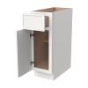 HCIOAN Solid Wood Frame Shaker Base Cabinet 1 Door 1 Drawer with Soft Close Hinges and Slides,Kitchen Cabinet Storage for Modern Home, Easy Assembly RTA (NT-Origami White, 21" W x 24" D x 34.5" H) view 2
