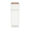 HCIOAN Solid Wood Frame Shaker Base Cabinet 1 Door 1 Drawer with Soft Close Hinges and Slides,Kitchen Cabinet Storage for Modern Home, Easy Assembly RTA (NT-Origami White, 21" W x 24" D x 34.5" H) view 3