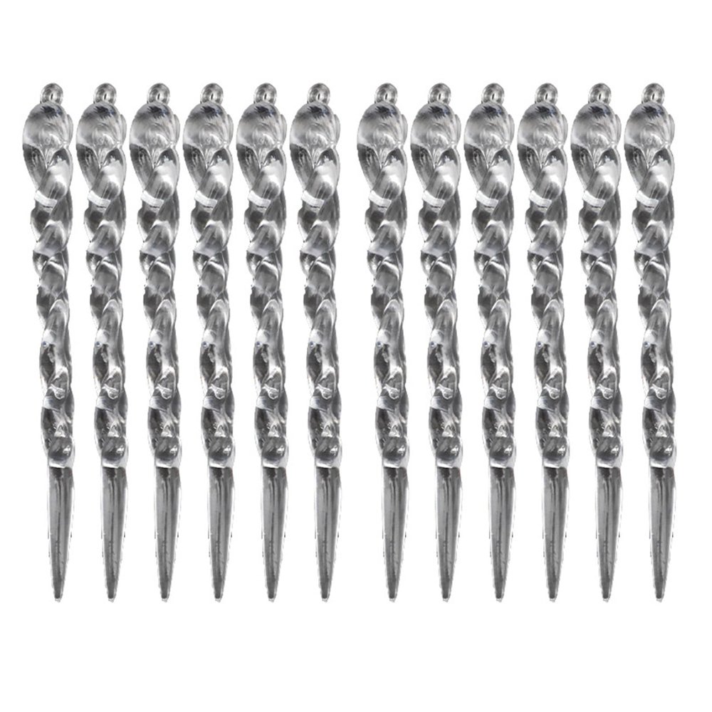 12Pcs/Set Ice Pendant Decorations Christmas Tree Ornaments Winter Charm Icicle Pendants Decor for Home Window Christmas Clear Icicle Pendants