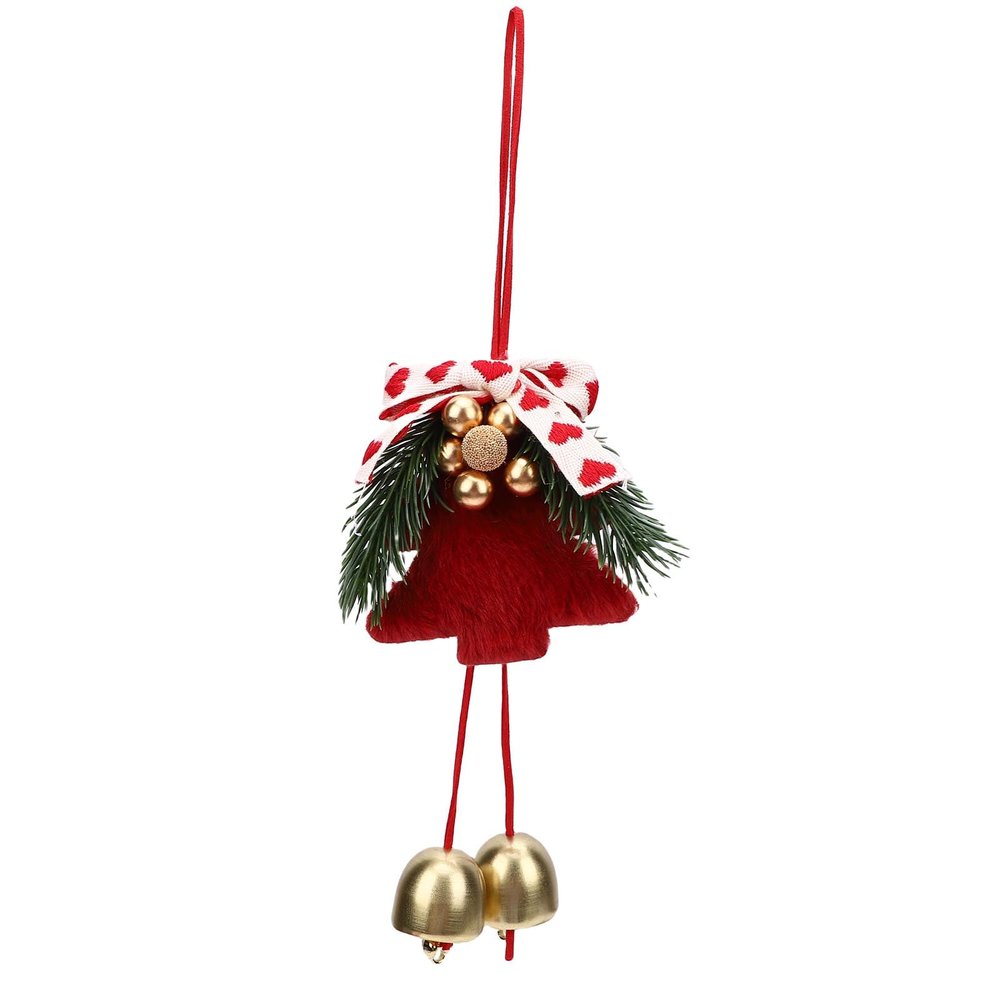 RASTKY Christmas Tree Hanging Ornament Mini Bowknot Decoration for Festive Christmas Trees and Wreaths (Heart)