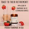Retirement Gift for Woman - 'Officially Retired 2026' Candle, w/Champagne on Ice I Happy Retirement Gifts for Women 2025 I Retired Gifts for Women I 50Hr Burn, Made in USA view 3