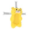 Baby Bath Tub Cushion Cartoon Animal Shaped Soft Pillow Adjustable Strap Sink Bath Mat for Infants and Newborns Milk Silk Fabric Yellow 50 x 34cm view 2