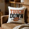 CosxHabitat Glitter Football Pillow Covers 18x18, Football Lover Coach Fan Player Gifts, Touch Down Season Decorative Throw Pillow Covers for Bedroom Home Sports Room Kids Boys Room view 3