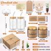 Teenyyou 60 Pcs Bridesmaid Proposal Gifts Bridesmaid Box Set, Maid of Honor Gifts Include Box Glass Cup Candle Cards Hair Ties Knotted Bracelets Hand Cream Diamond Pens(Brown) view 2