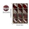 12 Pcs Burgundy Velvet Christmas Ornaments Balls Flocked Christmas Tree Velvet Balls Shatterproof Decor with Rhinestones for Tree Wedding Holiday Party Home, 2.36" view 3