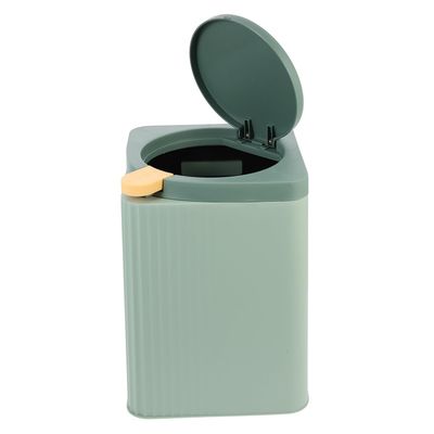 Alipis Large Green Plastic Kitchen Trash Bin with Lid Bathroom and Bedroom Waste Container Household Garbage Can with Strong Load Capacity for Home Organization and Cleanliness
