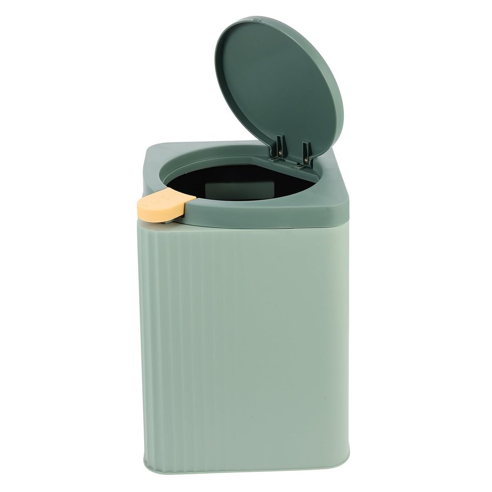 Alipis Large Green Plastic Kitchen Trash Bin with Lid Bathroom and Bedroom Waste Container Household Garbage Can with Strong Load Capacity for Home Organization and Cleanliness