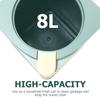 Alipis Large Green Plastic Kitchen Trash Bin with Lid Bathroom and Bedroom Waste Container Household Garbage Can with Strong Load Capacity for Home Organization and Cleanliness view 3