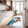 Bhoyctn Cartoon Style Runner Rug 2 x 4 ft for Hallways, Minimalist Animals Wolf Wildflowers Printed Runner Carpet Non-Slip Hallway Kitchen Rugs - Non-Shedding Washable for Entryway Bedroom Indoor view 3