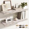Acovy 24 Inch Floating Shelves for Wall 2 Pack, 24" Wall Shelves for Books, Storage, Decor, Wall Mounted Floating Shelf with Invisible Brackets for Kitchen, Living Room, Rustic view 1