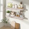 Acovy 24 Inch Floating Shelves for Wall 2 Pack, 24" Wall Shelves for Books, Storage, Decor, Wall Mounted Floating Shelf with Invisible Brackets for Kitchen, Living Room, Rustic view 3