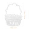 White Lace Flower Basket with Unique Handle for Wedding view 2