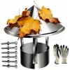 Adjustable Chimney Caps, Stainless Steel Stove Chimney Topper, Fireplace Chimney Caps 7in/7.5in/7.9in/8.3in/8.7in for Roof Stove Exhaust Rain Hat Flue Cap Weather Resistant Design(7in/180mm) view 1