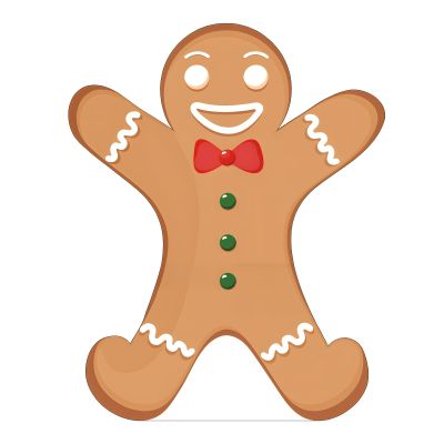 111PRINT Life Size Christmas Gingerbread Cardboard Cutout Standee, 6FT Xmas Decorations Photo Props for Party, Celebration Indoor & Outdoor Decor, 1 Piece Coroplast