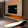 UYCVT Fireplace 47.2" in-Wall Recessed Electric Fireplace Stainless Steel Metal Panel Touchable Simulation Flame ?Low Noise ? Indoor Fireplace view 4