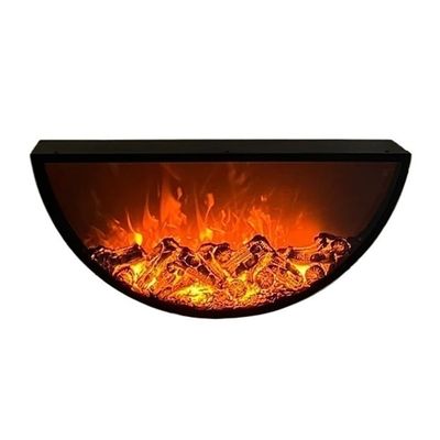 UYCVT Decorative Fireplace Recessed Electric Fireplace, Wall Mounted Semi Circular Decorative, Adjustable Flames-60cm