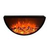 UYCVT Decorative Fireplace Recessed Electric Fireplace, Wall Mounted Semi Circular Decorative, Adjustable Flames-60cm view 1