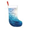 Blue Ocean Underwater Fish Print Christmas Stockings,Knitted Xmas Decorations,for Festive Gifts and Family Gatherings view 2