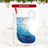 Blue Ocean Underwater Fish Print Christmas Stockings,Knitted Xmas Decorations,for Festive Gifts and Family Gatherings view 4