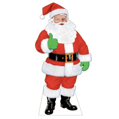 111PRINT Life Size Santa Claus 5FT Christmas Cardboard Cutout Standee, Xmas Decorations Photo Props for Party, Home, Indoor & Outdoor Decor, Coroplast 1 Piece