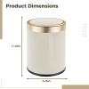 BOSREROY Automatic Trash Can Touchless, Cream Smart Sensor Waste Bin, Odor Sealing, Silent Close Open, Elegant Design Double Bucket for Bathroom Kitchen Living Room view 2