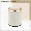 BOSREROY Automatic Trash Can Touchless, Cream Smart Sensor Waste Bin, Odor Sealing, Silent Close Open, Elegant Design Double Bucket for Bathroom Kitchen Living Room view 3