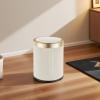 BOSREROY Automatic Trash Can Touchless, Cream Smart Sensor Waste Bin, Odor Sealing, Silent Close Open, Elegant Design Double Bucket for Bathroom Kitchen Living Room view 4