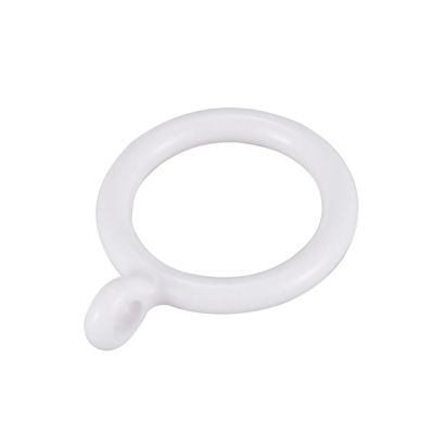200X White 33Mm Inner Plastic Curtain Rings