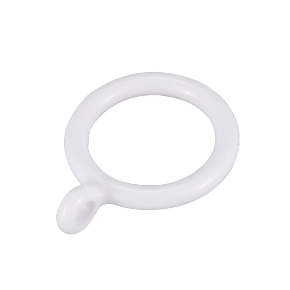 200X White 33Mm Inner Plastic Curtain Rings