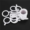 200X White 33Mm Inner Plastic Curtain Rings view 3