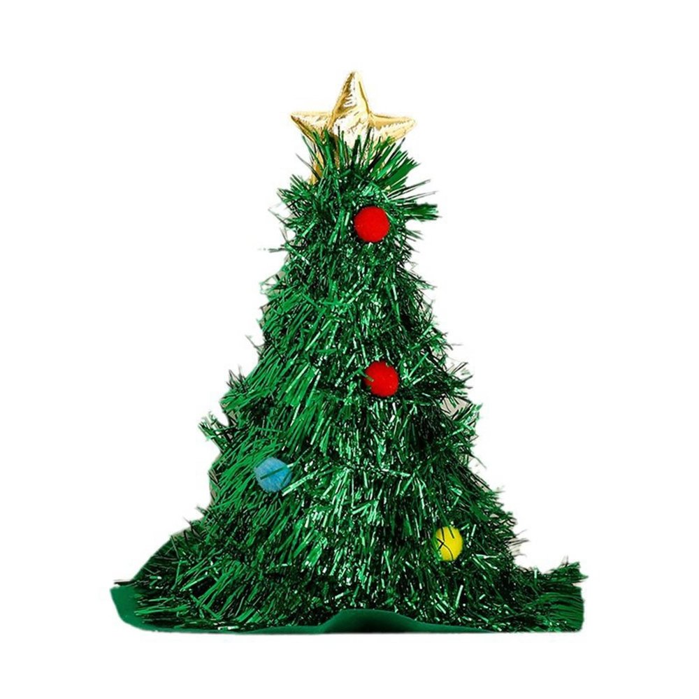 Christmas Tree Hats for Mens Womens Santa Pompom Thicken Fluffy Beanie Cute Winter Skull Caps Funny Holiday Christmas Gifts Adults