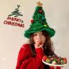 Christmas Tree Hats for Mens Womens Santa Pompom Thicken Fluffy Beanie Cute Winter Skull Caps Funny Holiday Christmas Gifts Adults view 2