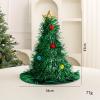Christmas Tree Hats for Mens Womens Santa Pompom Thicken Fluffy Beanie Cute Winter Skull Caps Funny Holiday Christmas Gifts Adults view 3