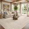 12x15 Area Rug Living Room: Washable Large Vintage Beige Rugs Neutral Non-Slip Soft Stain Resistant Indoor Carpet for Bedroom Nursery Dining Room Under Table Bed Home House Office Playroom view 2