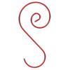 Omabeta Christmas Tree Hook 60 Pcs Metal S Shape Holder Universal Holder for Home Office Decoration Red Green Gold Silver (Red) view 2