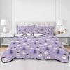 Summer Quilts Twin XL Size, Lightweight Quilted Coverlet Purple Christmas Snowman Comforter Set for Bed, All Season Bedspreads Winter Snowflakes Xmas Trees Quilt Bedding with 2 Pillowcases 68x98 Inch view 1