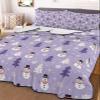 Summer Quilts Twin XL Size, Lightweight Quilted Coverlet Purple Christmas Snowman Comforter Set for Bed, All Season Bedspreads Winter Snowflakes Xmas Trees Quilt Bedding with 2 Pillowcases 68x98 Inch view 2