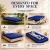 Greaton, 5-Inch Medium Firm Water Resistance Nylon Vinyl Foam Mattress, Noiseless, Soft Cloud Feeling, Body Heat Reflection, Good for Hospital and Camp, California King, Blue view 4