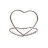 Table Place Card Holders 40pcs Double Heart Shape Metal Memo Holder Photo Clip Stand Birthday Party Home Decoration For Wedding Party Buffet Reception(Silver)
